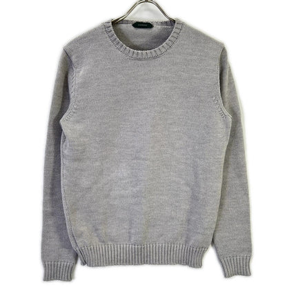ZANONE GIRO 5-Gauge Wool Crewneck Sweater Gray Size 48