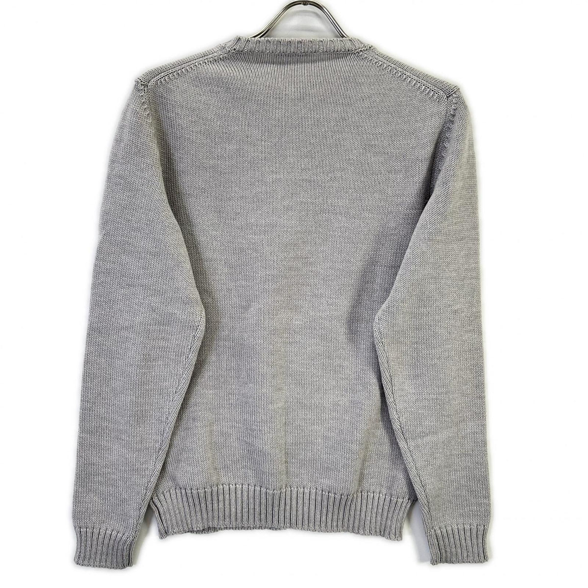 ZANONE GIRO 5-Gauge Wool Crewneck Sweater Gray Size 48