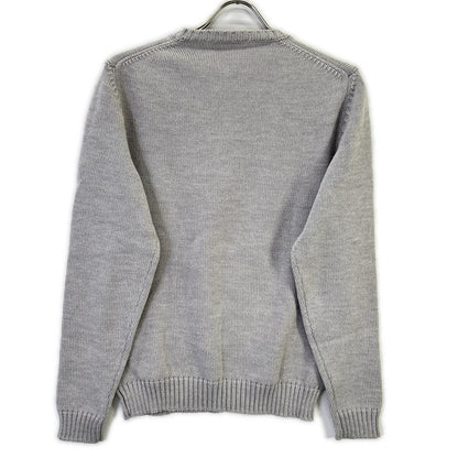 ZANONE GIRO 5-Gauge Wool Crewneck Sweater Gray Size 48