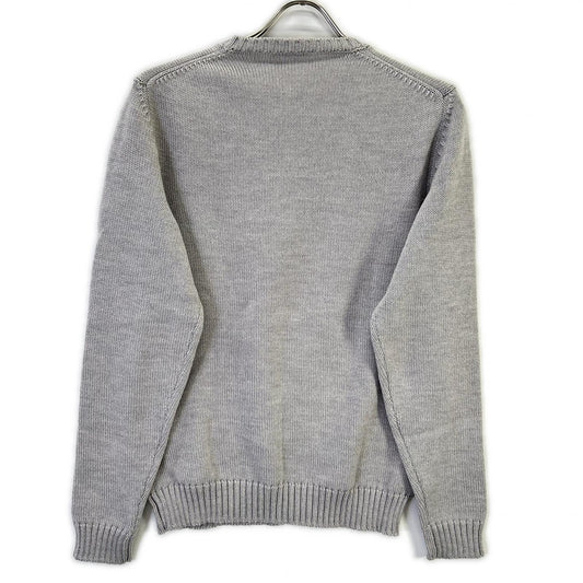 ZANONE GIRO 5-Gauge Wool Crewneck Sweater Gray Size 48