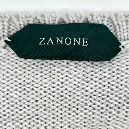 ZANONE GIRO 5-Gauge Wool Crewneck Sweater Gray Size 48