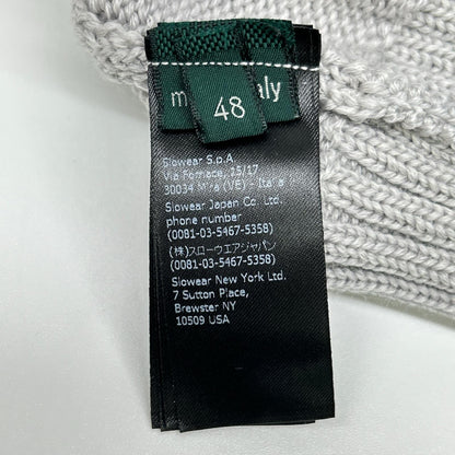 ZANONE GIRO 5-Gauge Wool Crewneck Sweater Gray Size 48