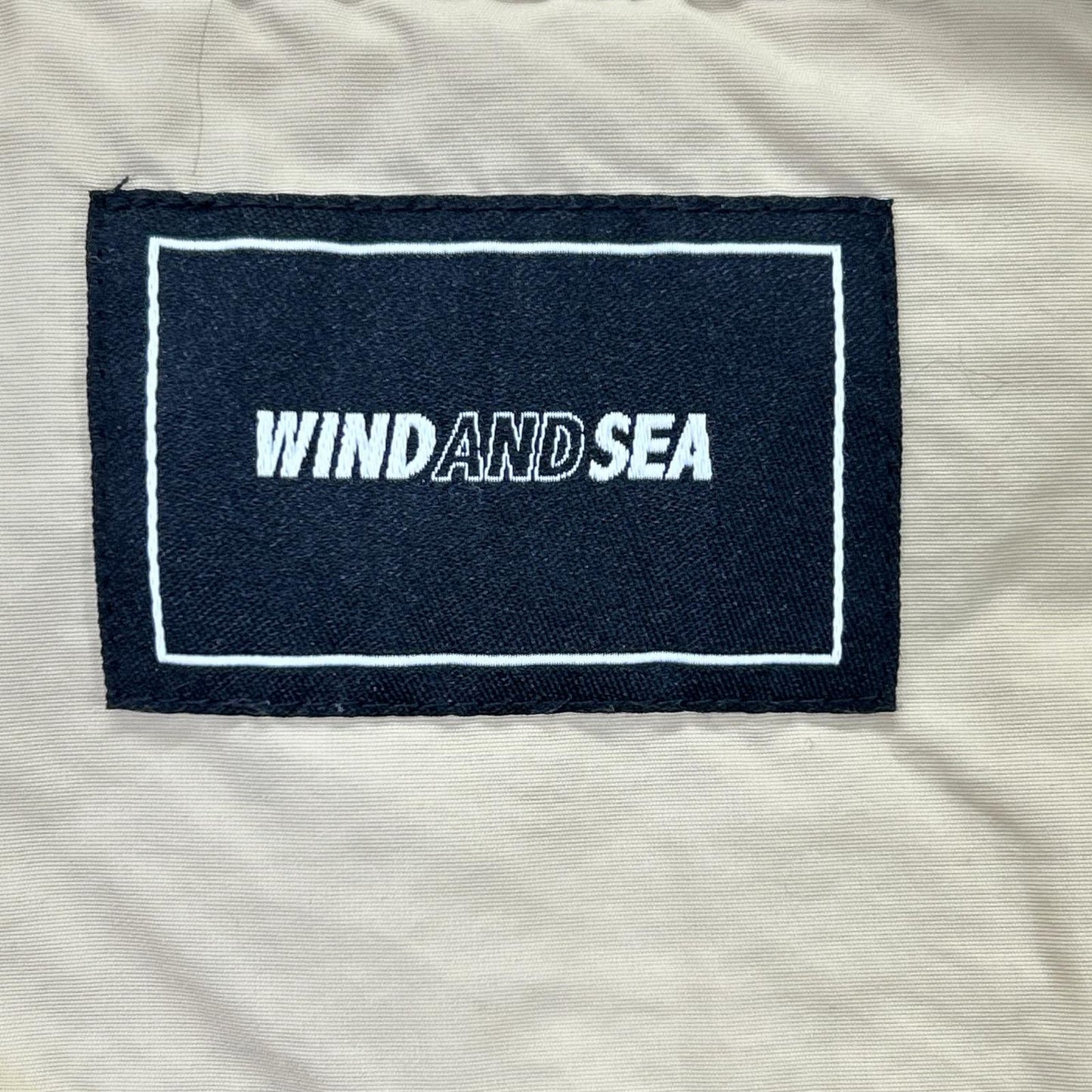 WIND AND SEA SEA Embroidery Zip Fleece Jacket Beige Size S