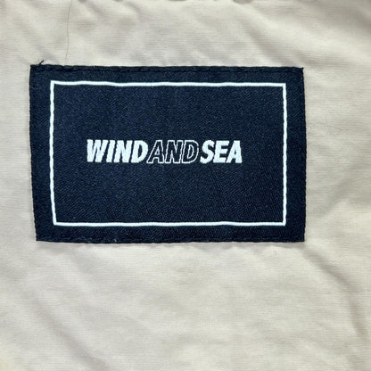 WIND AND SEA SEA Embroidery Zip Fleece Jacket Beige Size S