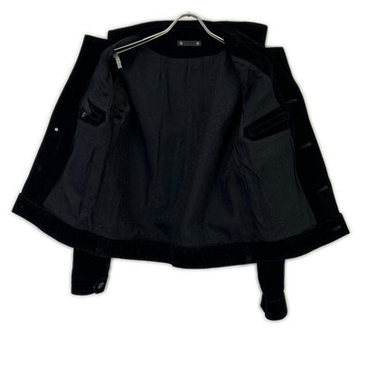 MINEDENIM 24AW Cotton Blend Velvet Denim Jacket Black Size 2