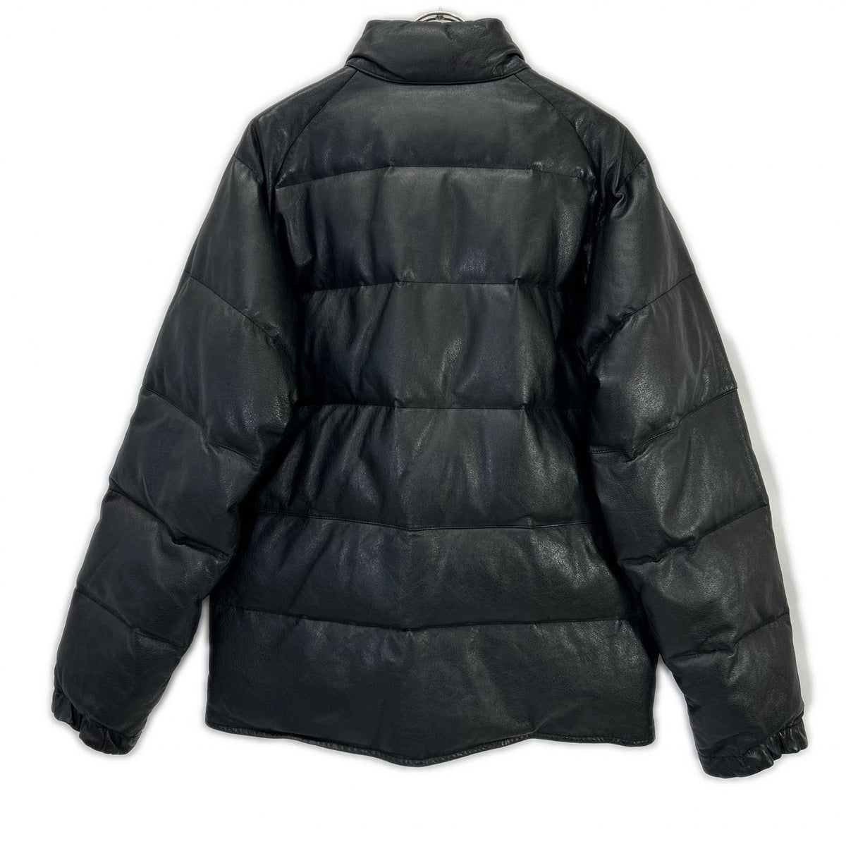 Bape A BATHING APE Cowhide Leather Down Jacket Black Size L