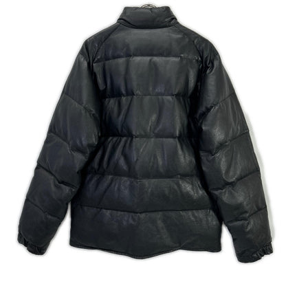 Bape A BATHING APE Cowhide Leather Down Jacket Black Size L
