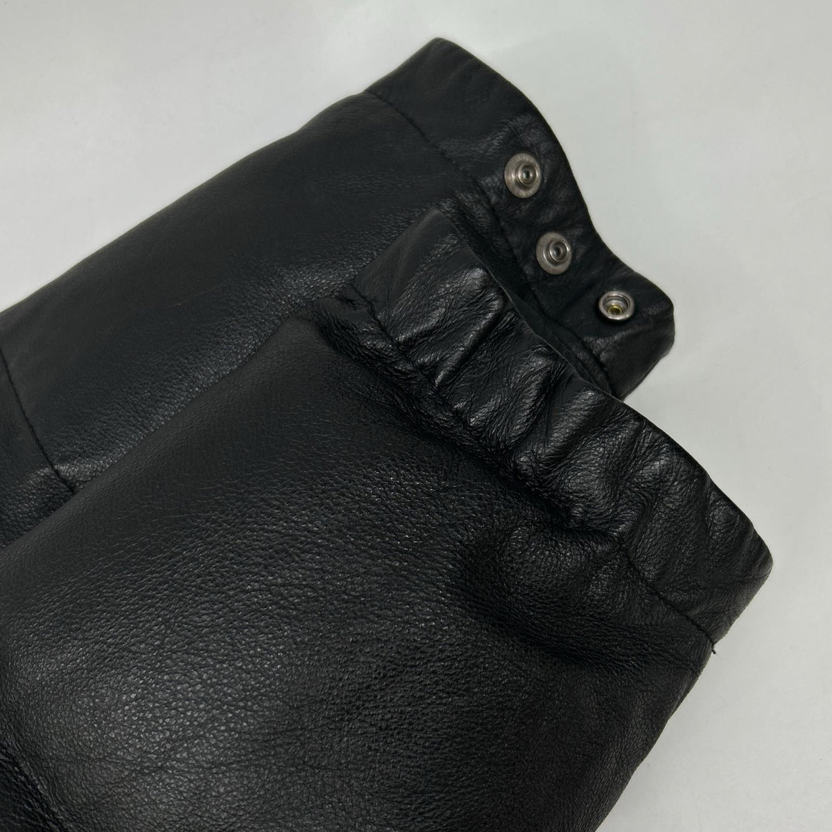 Bape A BATHING APE Cowhide Leather Down Jacket Black Size L