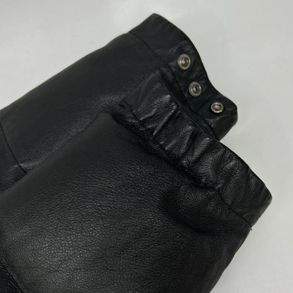 Bape A BATHING APE Cowhide Leather Down Jacket Black Size L