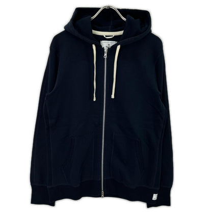 REIGNING CHAMP Midweight Terry Full Zip Hoodie Navy Size M