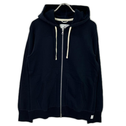 REIGNING CHAMP Midweight Terry Full Zip Hoodie Navy Size M