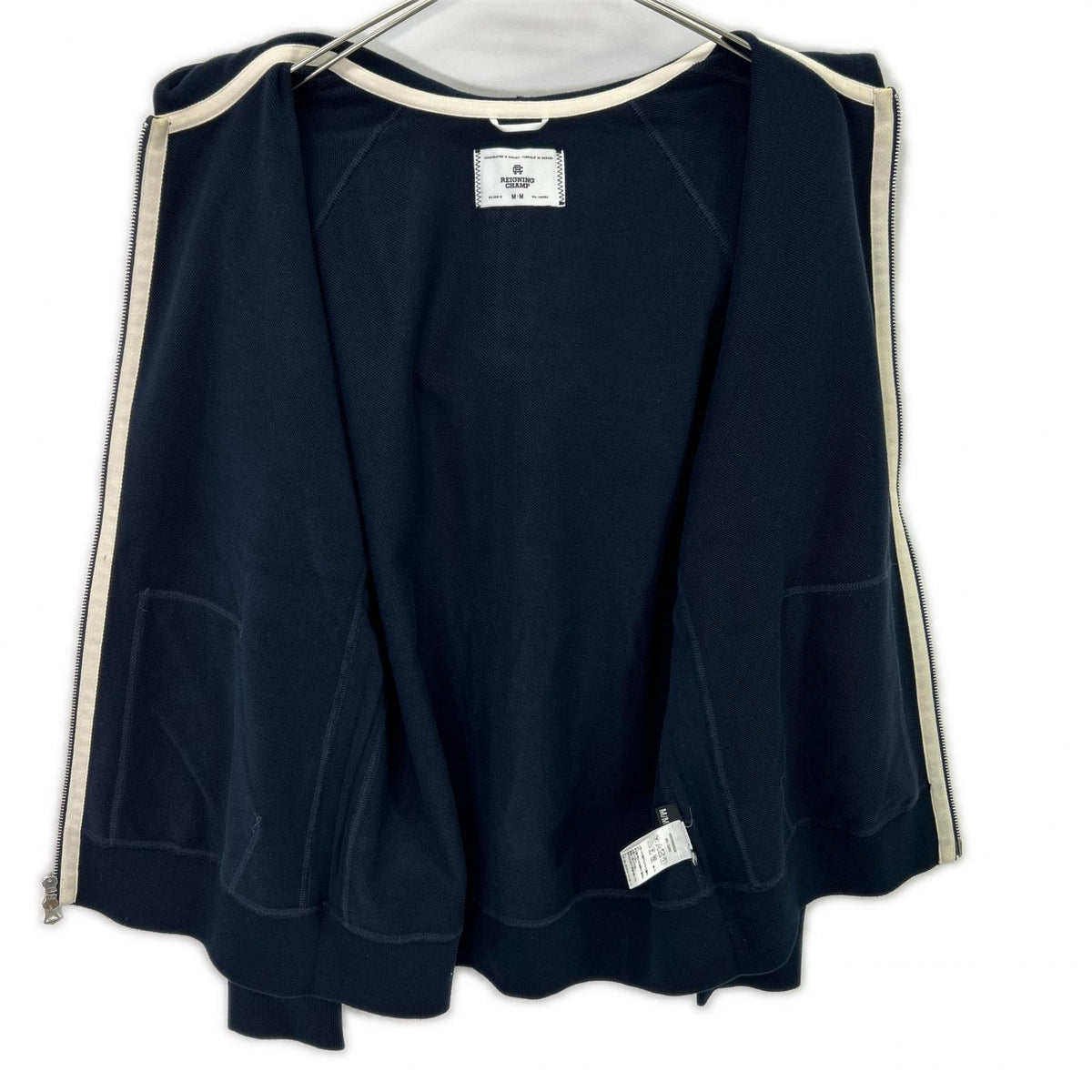 REIGNING CHAMP Midweight Terry Full Zip Hoodie Navy Size M