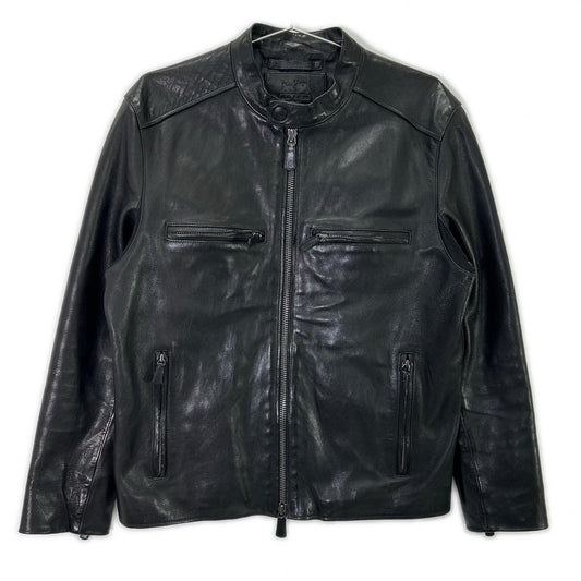 COACH Sheepskin Single Rider Jacket Black Size S