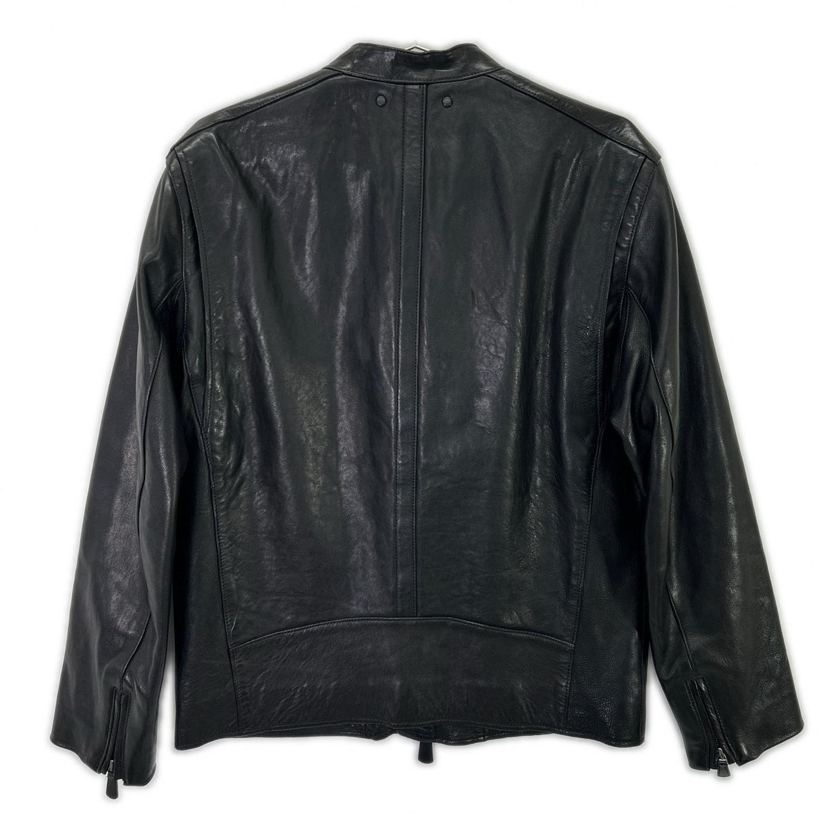 COACH Sheepskin Single Rider Jacket Black Size S