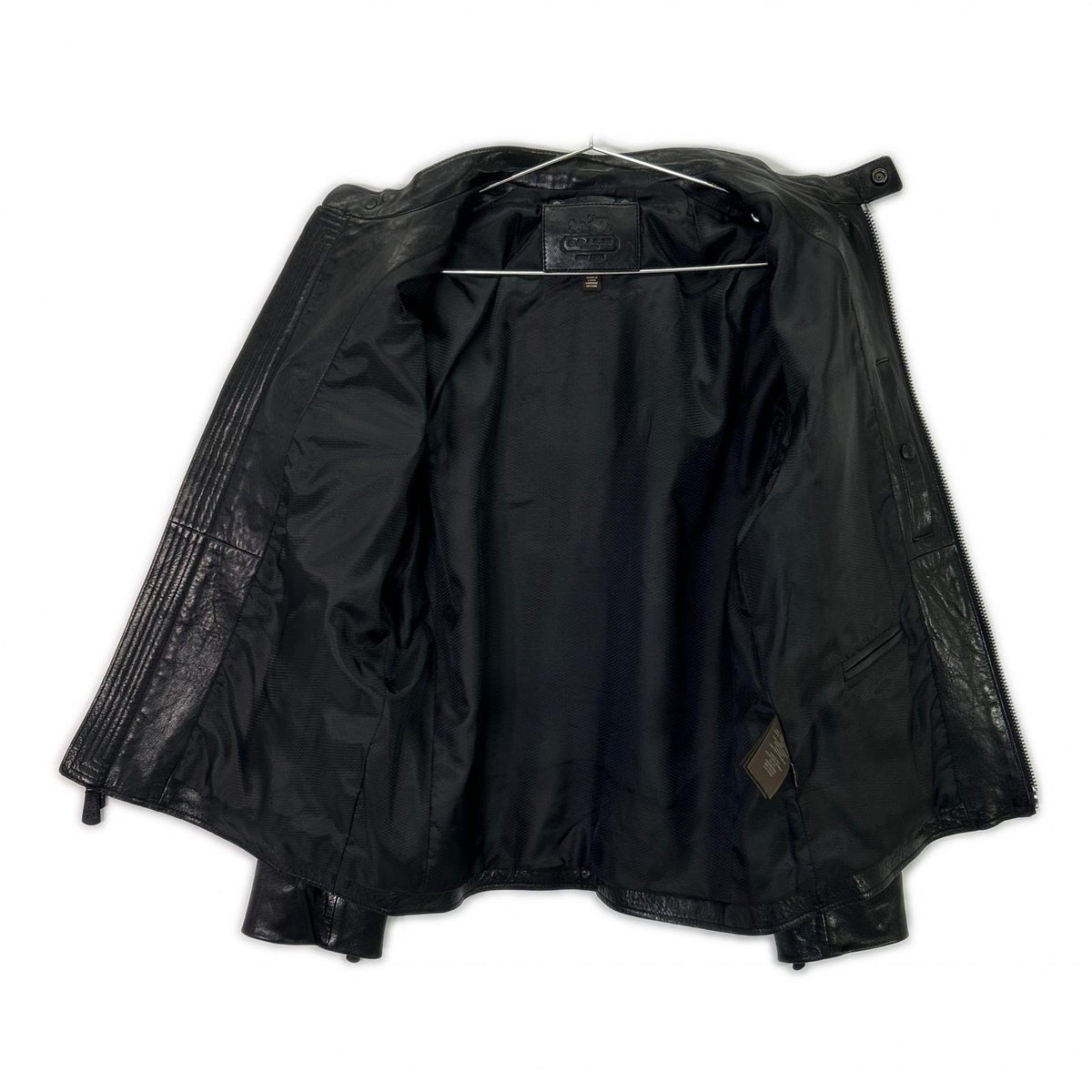 COACH Sheepskin Single Rider Jacket Black Size S