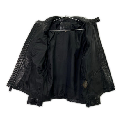COACH Sheepskin Single Rider Jacket Black Size S