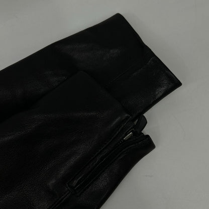 COACH Sheepskin Single Rider Jacket Black Size S