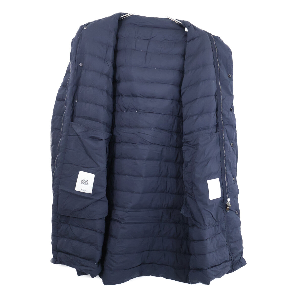 MONCLER Michel Hooded Down Coat Navy Size 1