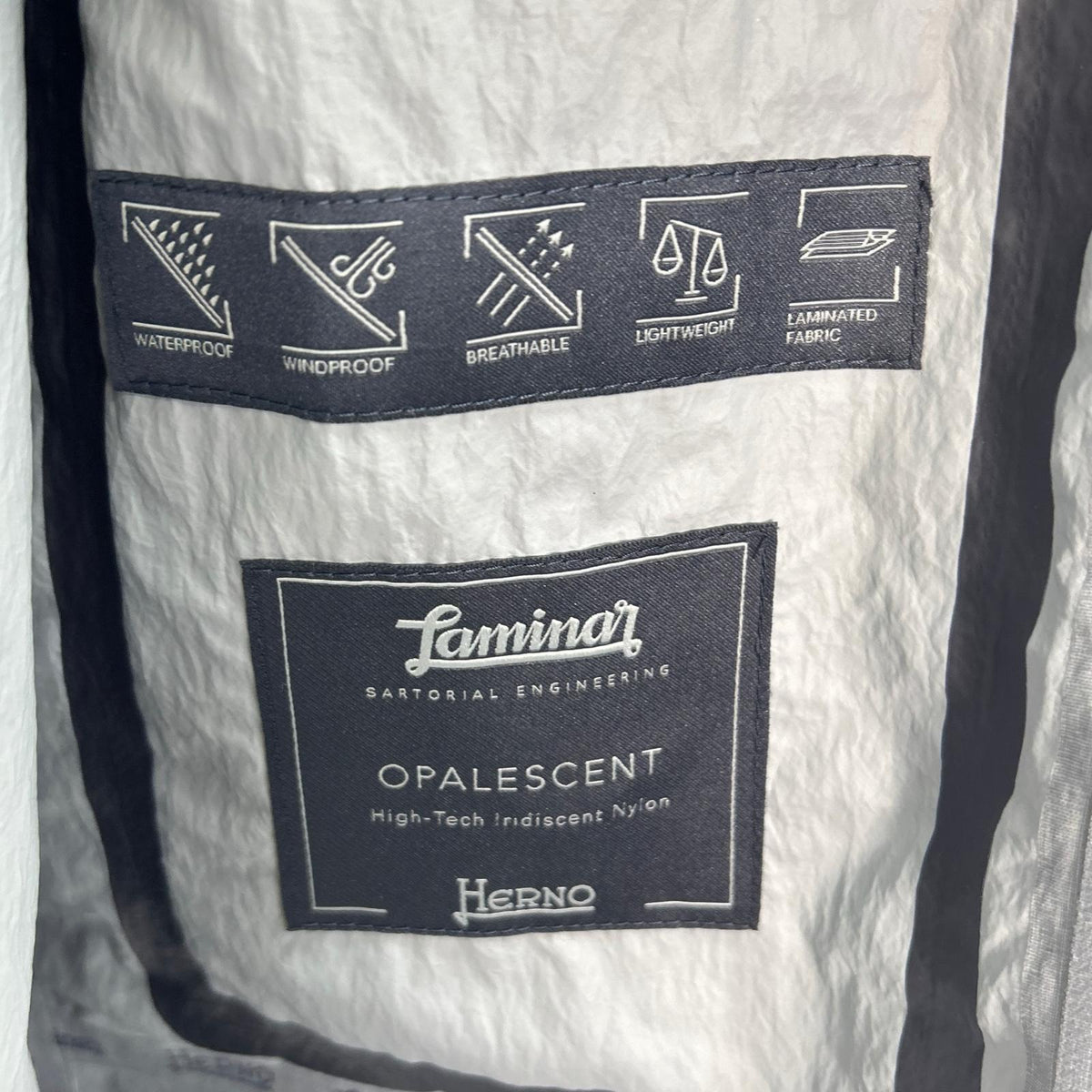 HERNO Laminar Waterproof Hooded Nylon Zip Jacket Size 44