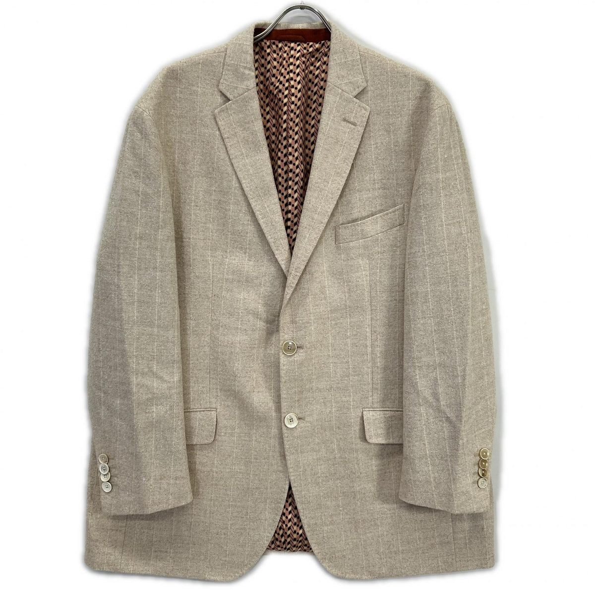 ETRO Alpaca Blend Striped 2B Tailored Blazer Size 60