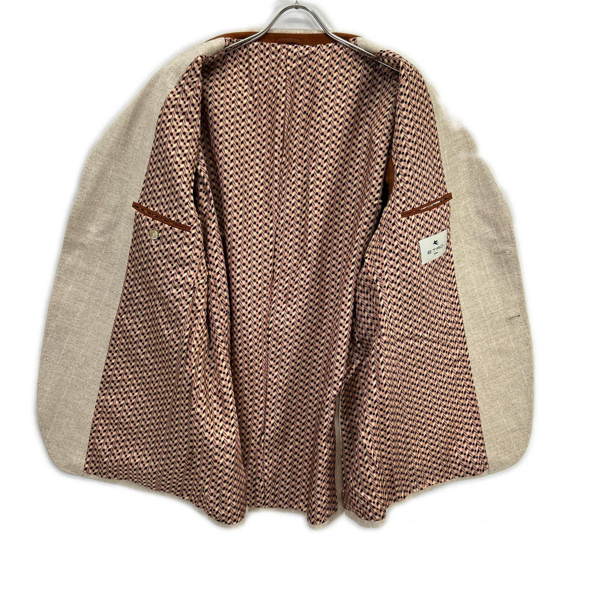 ETRO Alpaca Blend Striped 2B Tailored Blazer Size 60