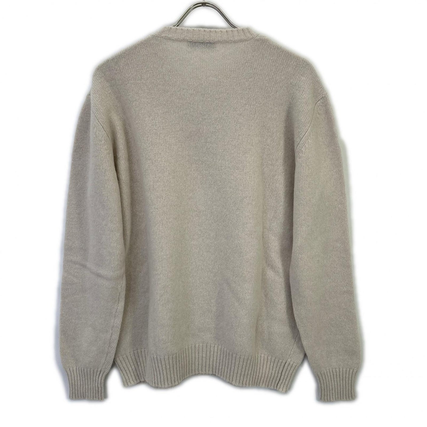 ETRO Ivory Wool Logo Embroidered Crewneck Sweater Size 3XL