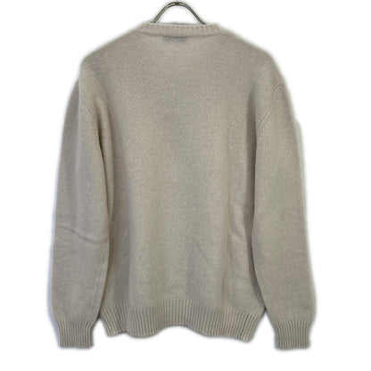 ETRO Ivory Wool Logo Embroidered Crewneck Sweater Size 3XL