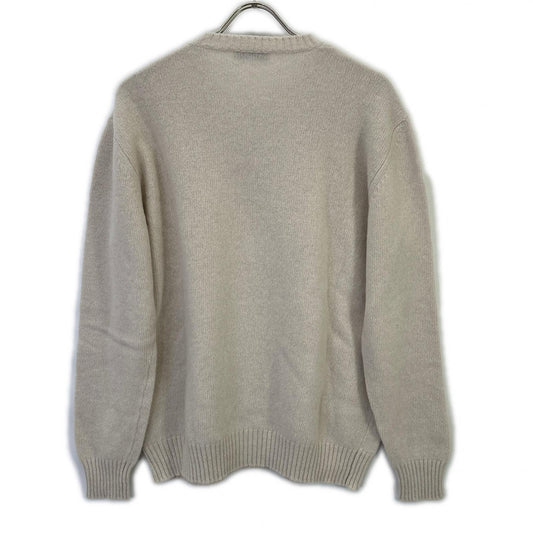 ETRO Ivory Wool Logo Embroidered Crewneck Sweater Size 3XL