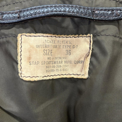 MILITARY 70s US Navy G-1 Flight Jacket Size 36