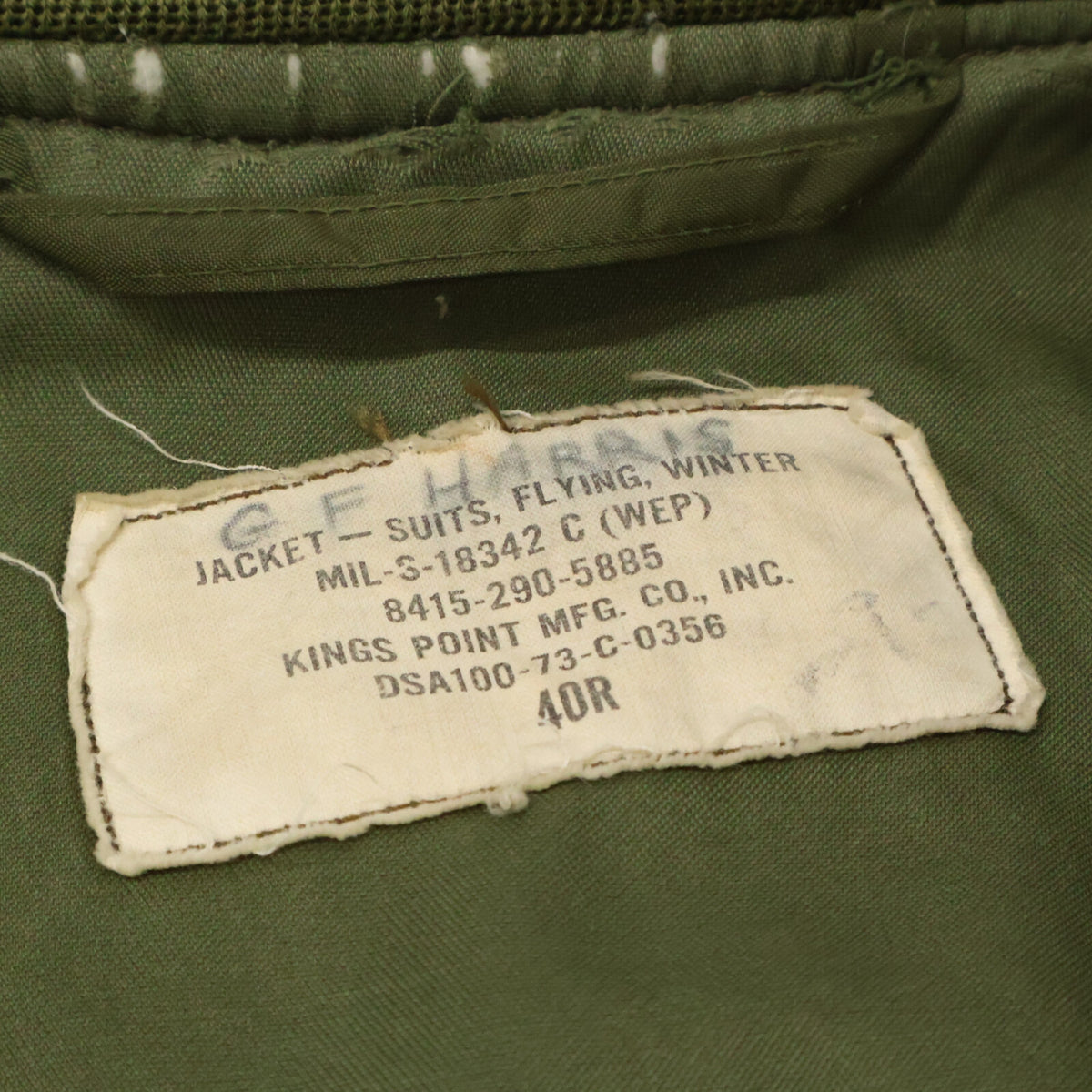 UNITED STATES AIRFORCE 70s WEP Nylon Jacket Khaki Size 40R