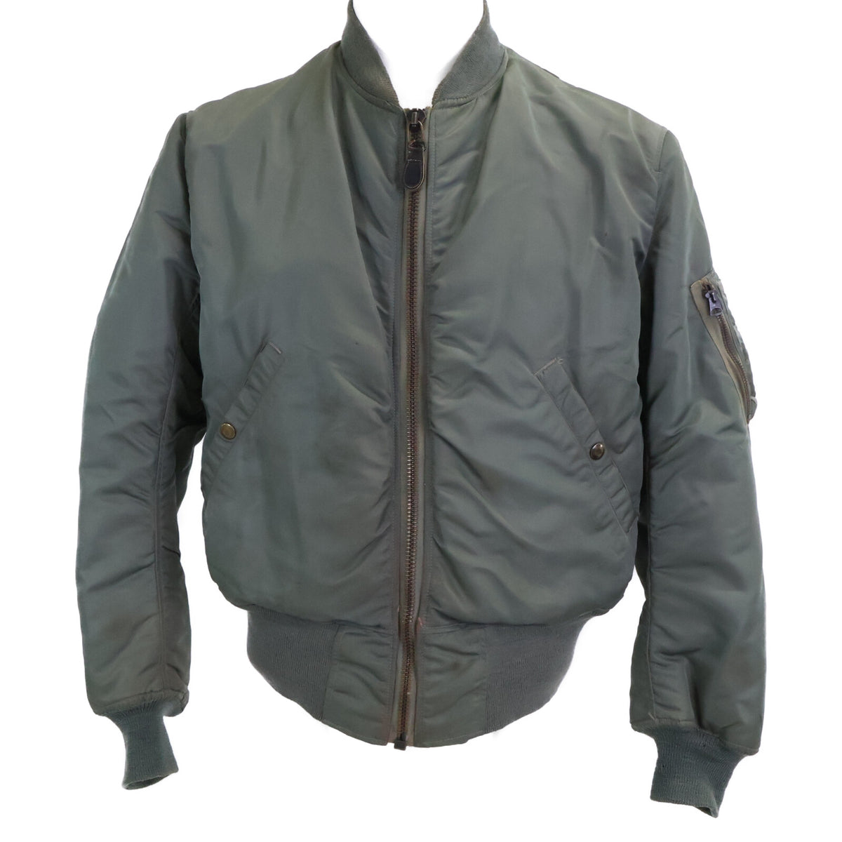 UNITED STATES AIRFORCE 50s MA-1 Nylon Bomber Sage Size S