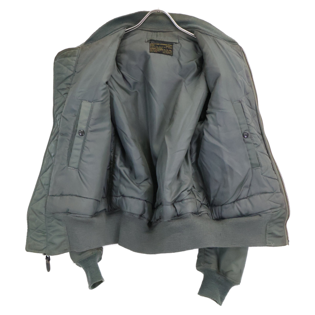 UNITED STATES AIRFORCE 50s MA-1 Nylon Bomber Sage Size S