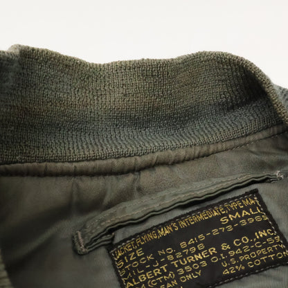 UNITED STATES AIRFORCE 50s MA-1 Nylon Bomber Sage Size S
