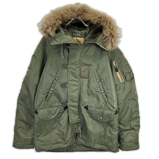 AVIREX N-3B Nylon Flight Jacket Sage Green Size M