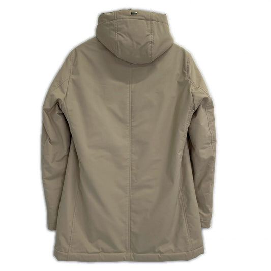 HERNO '23 PA0072U Eco-Fur Hooded Coat Beige Size 46