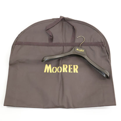 MOORER Nylon Knit Layered Collar Down Jacket Navy Size 44