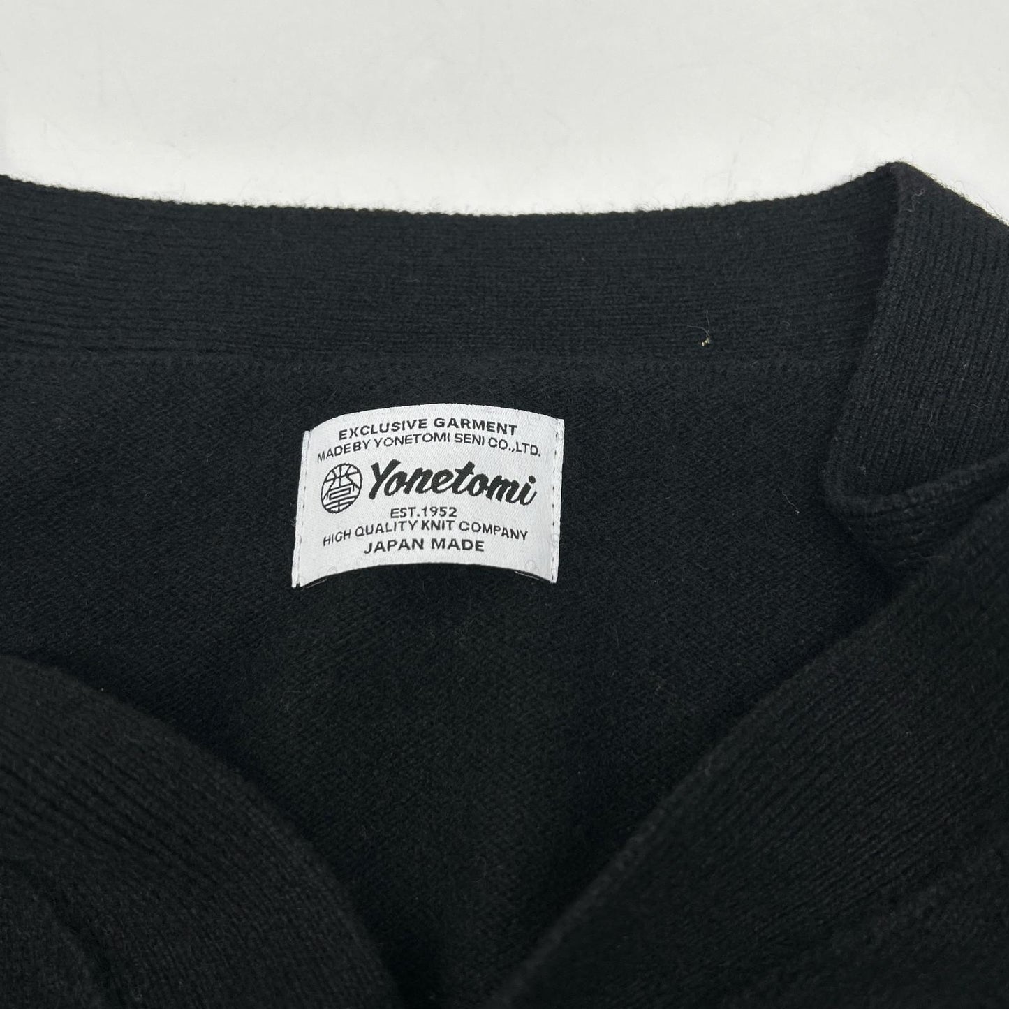 Yonetomi Black Cashmere Basic Knit Cardigan Size 1