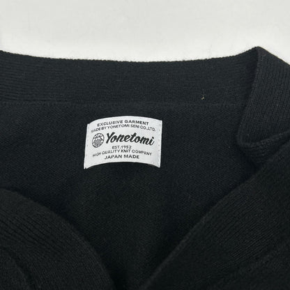 Yonetomi Black Cashmere Basic Knit Cardigan Size 1