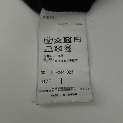 Yonetomi Black Cashmere Basic Knit Cardigan Size 1