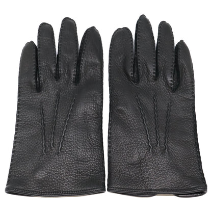 DENTS 15-1102 Black Deerskin Unlined Gloves Size 7