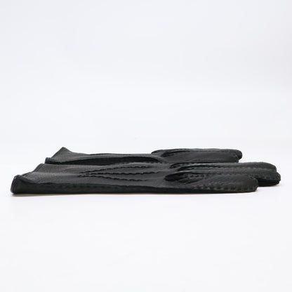 DENTS 15-1102 Black Deerskin Unlined Gloves Size 7