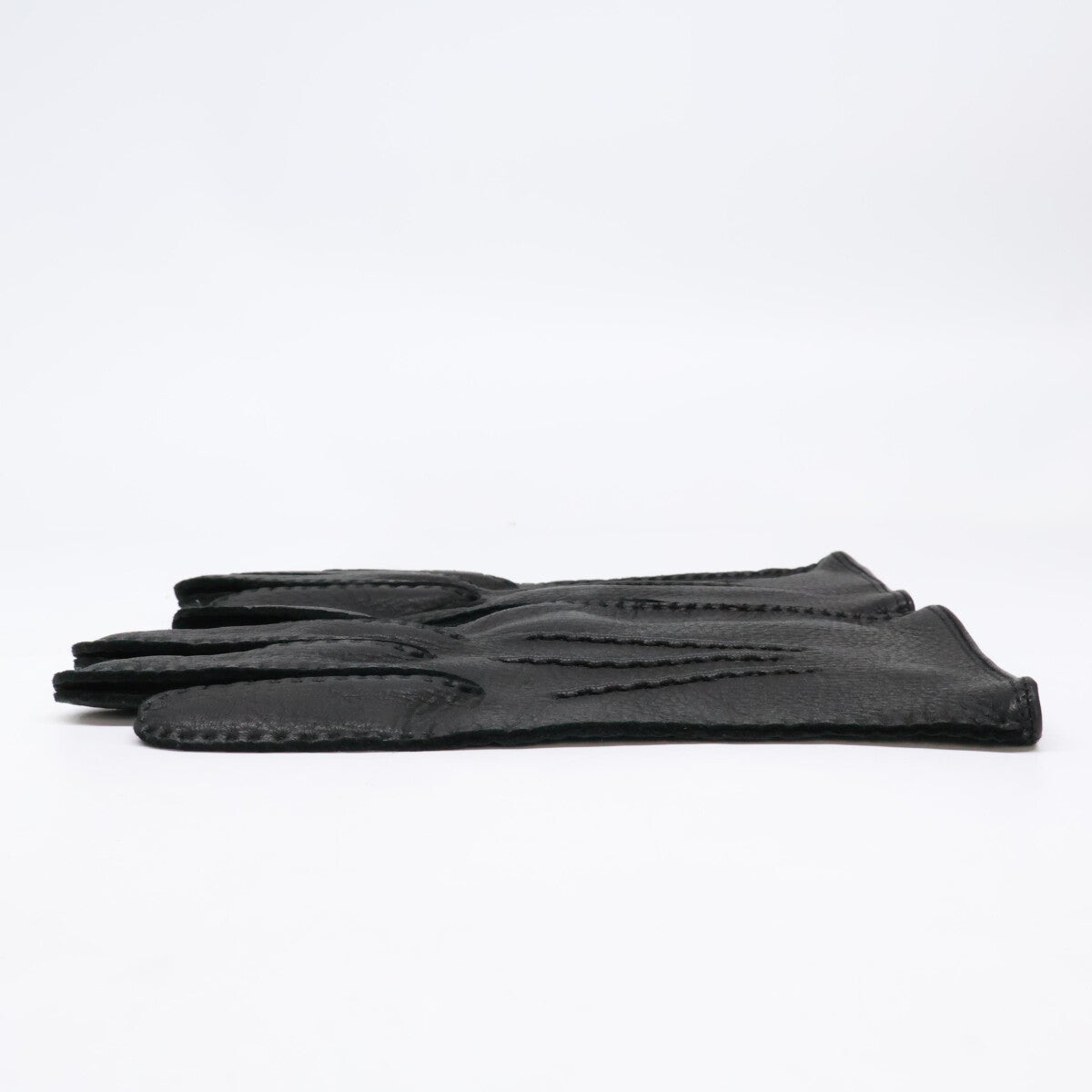 DENTS 15-1102 Black Deerskin Unlined Gloves Size 7
