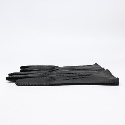 DENTS 15-1102 Black Deerskin Unlined Gloves Size 7