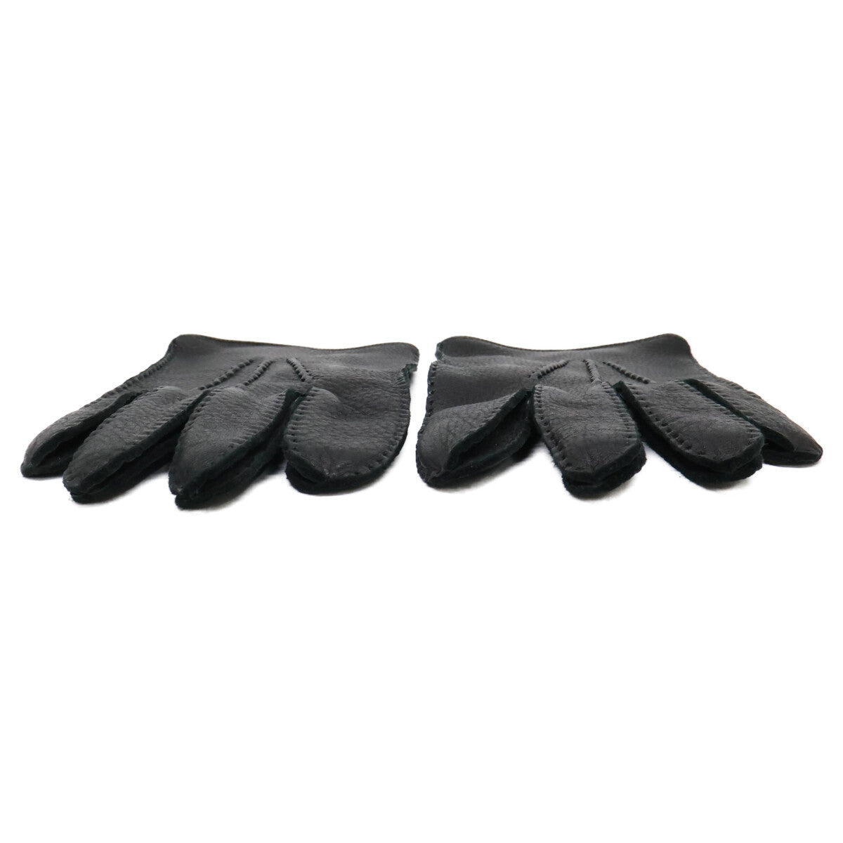DENTS 15-1102 Black Deerskin Unlined Gloves Size 7