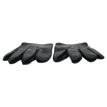 DENTS 15-1102 Black Deerskin Unlined Gloves Size 7