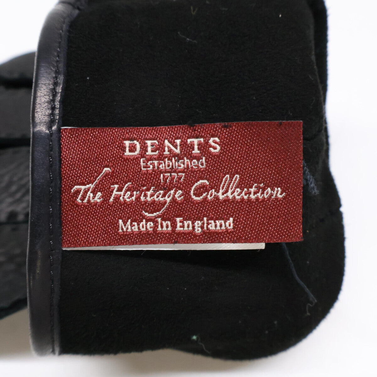 DENTS 15-1102 Black Deerskin Unlined Gloves Size 7