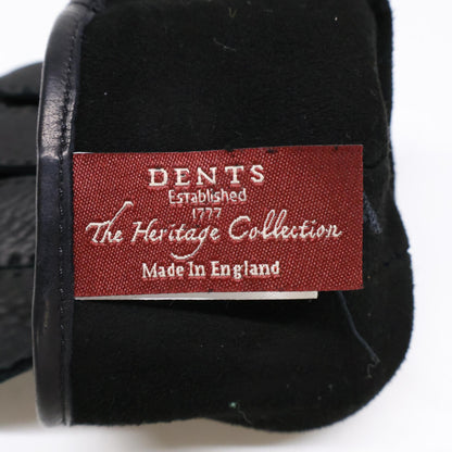 DENTS 15-1102 Black Deerskin Unlined Gloves Size 7