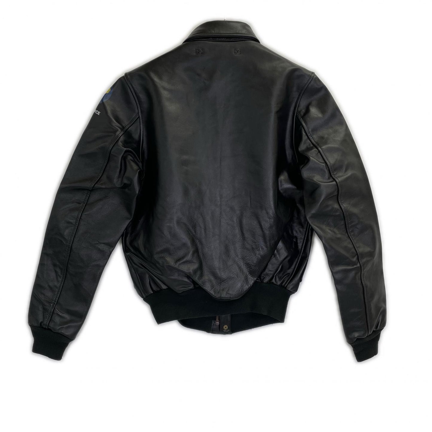 HOUSTON A-2 Black Leather Jacket Size 38