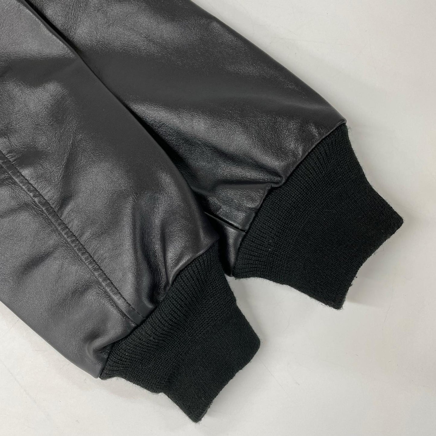 HOUSTON A-2 Black Leather Jacket Size 38