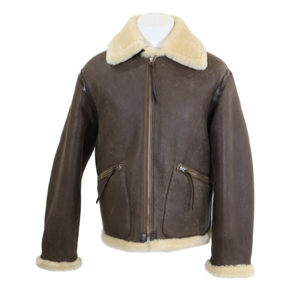 AVIREX B-6 Mouton Flight Jacket Brown Size L